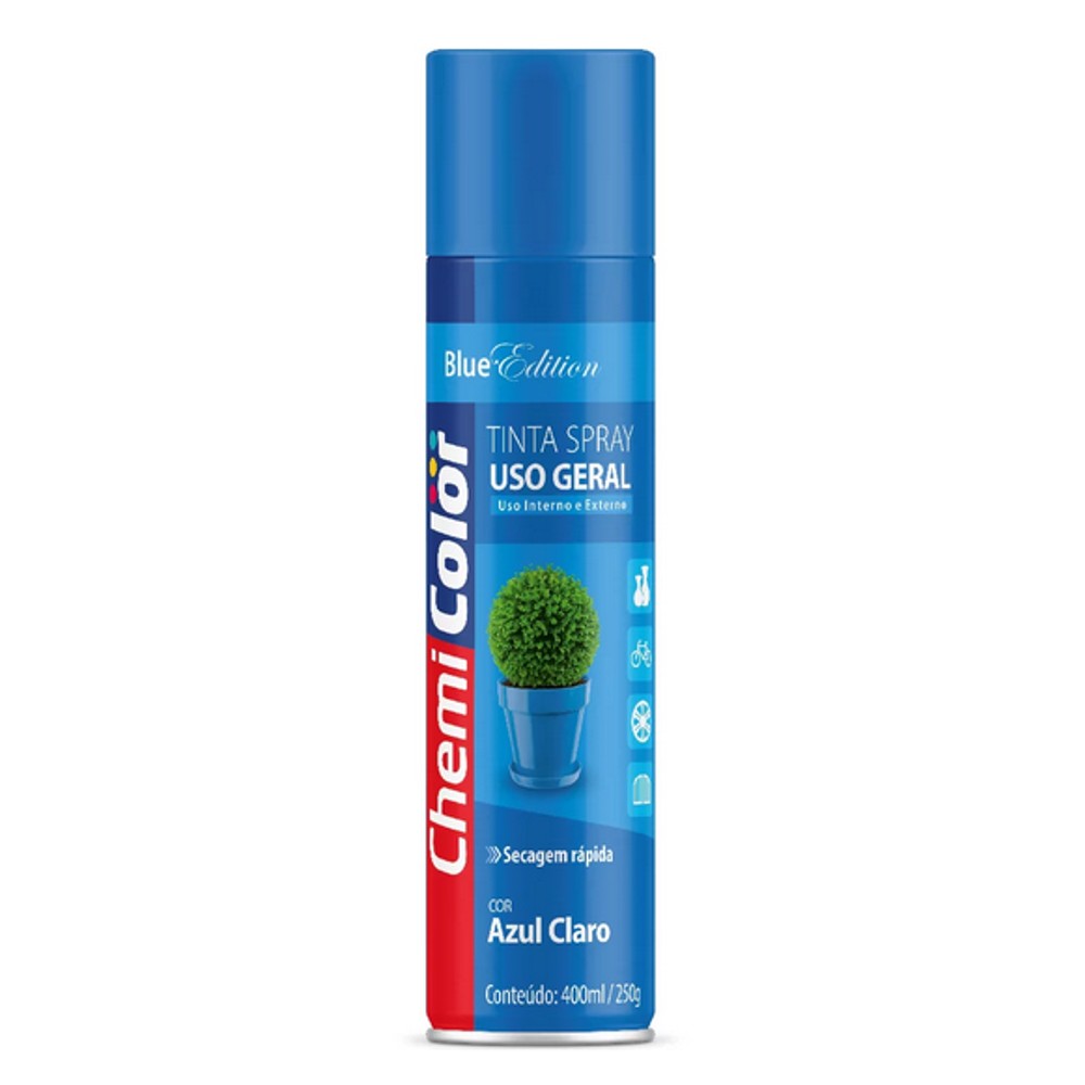 Tinta Spray Uso Geral 400ml Azul Claro Chemi