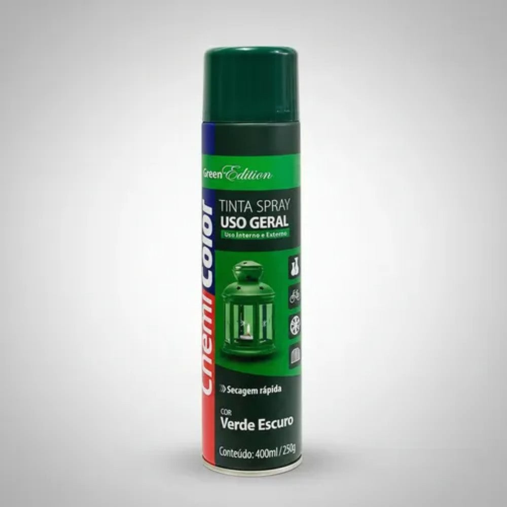 Tinta Spray Uso Geral 400ml Verde Escuro Chemi