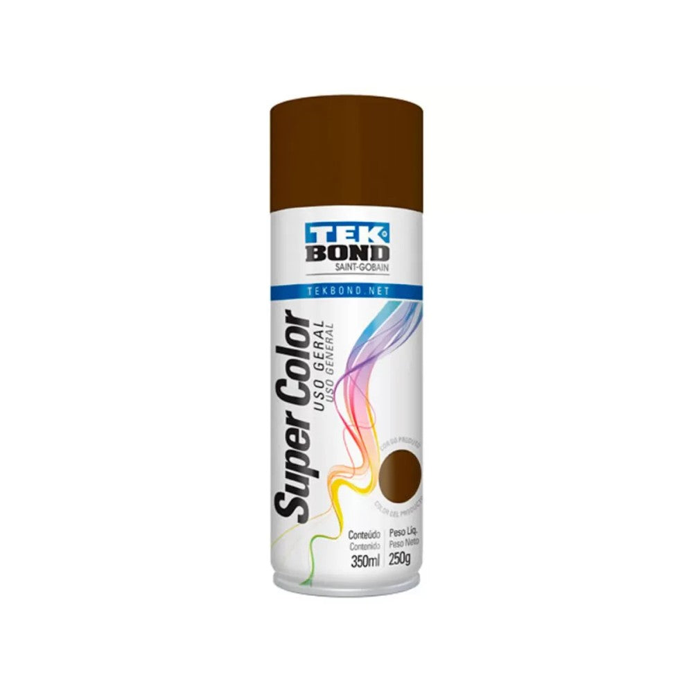 Tinta Spray Uso Geral Marrom 350ml Tekbond