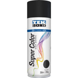 Tinta Spray Uso Geral Preto Fosco 350ml Tekbond