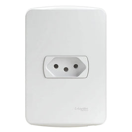 Tomada 2P T 10A Branco Com Placa 60340 Miluz