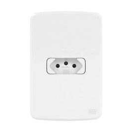 Tomada 2P T 10A Branco com Placa Composé WEG