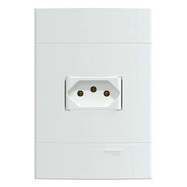 Tomada 2P T 10A Branco com Placa Lunare 444721