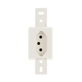 Tomada 2P T 10A com Placa para Condulete Branco Blux