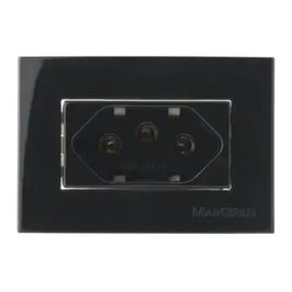 Tomada 2P T 10A para Móvel Preto 16573 Margirius