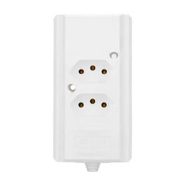 Tomada Barra Dupla 2P T 10/20A Branco Interneed