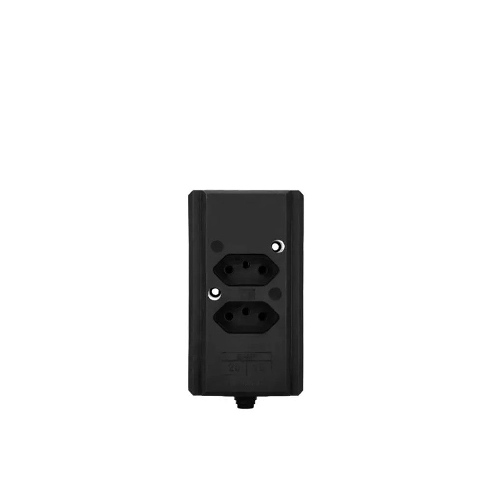 Tomada Barra Dupla 2P T 10/20A Preto Interneed