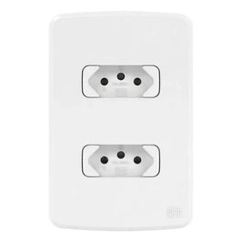 Tomada Dupla 10A Branco com Placa Composé WEG