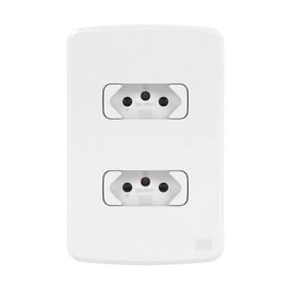 Tomada Dupla 20A Branco Com Placa Composé WEG