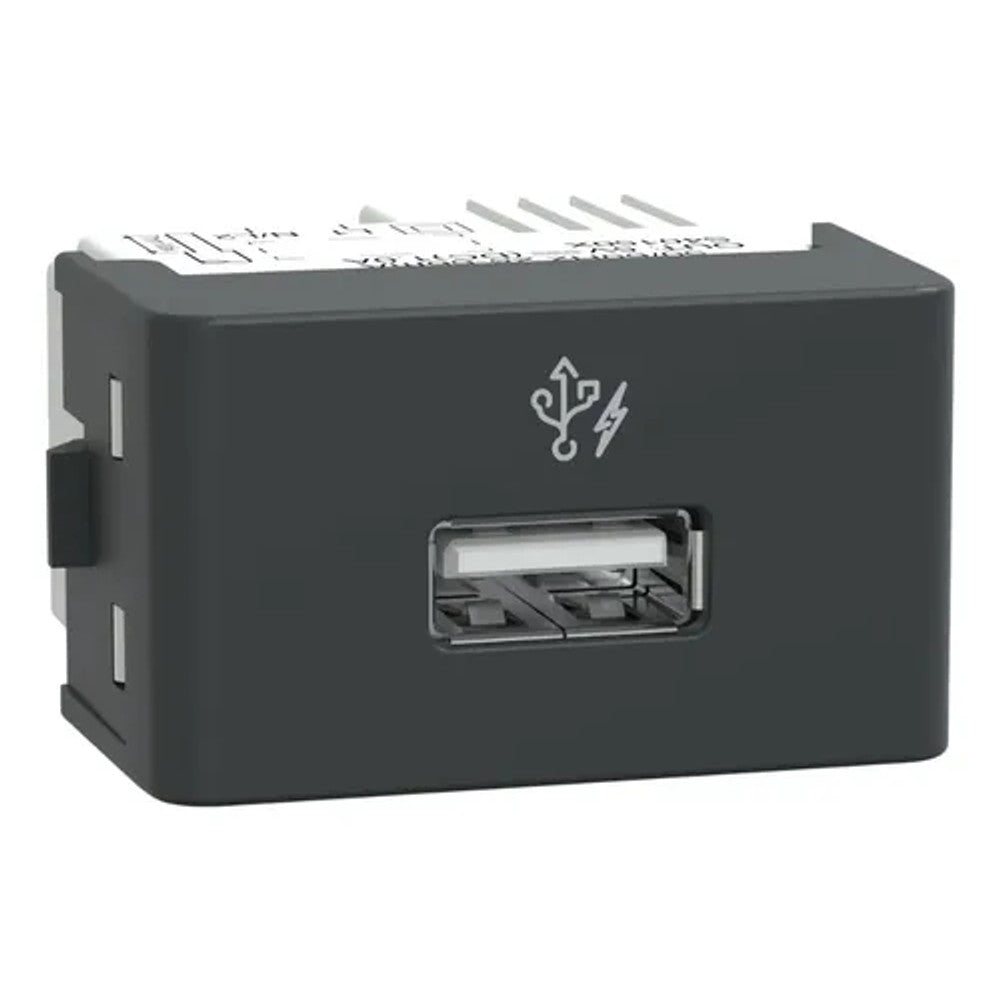 Tomada Módulo Carregador USB Tipo A Grafite Lunare UP Schneider S401501