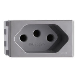 Tomada Modular 10A Para Condulete Cinza 161578 Blux