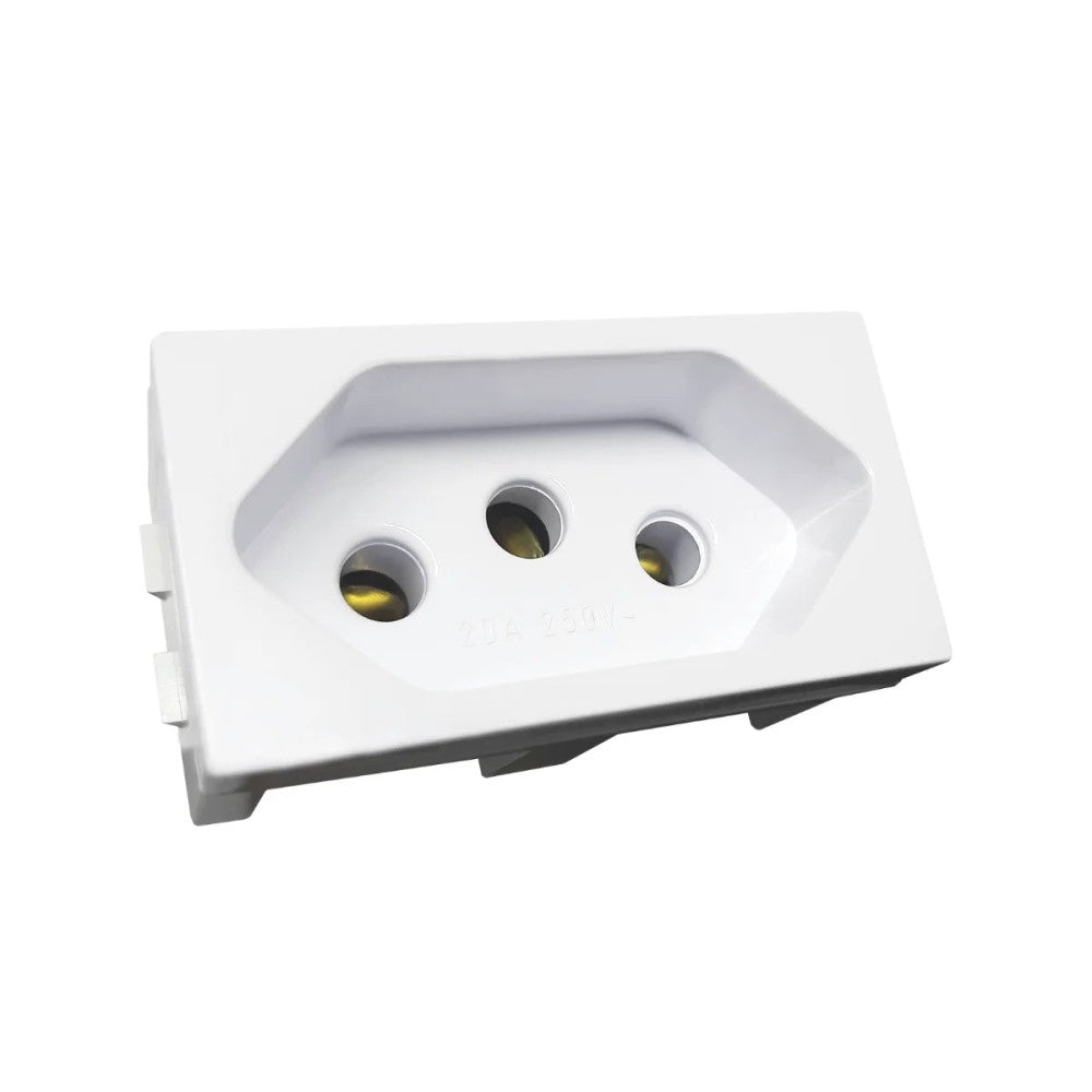Tomada Modular 20A para Condutor Branco Blux 161608