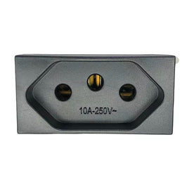 Tomada Modular 2P T 10A Preto Refinatto WEG
