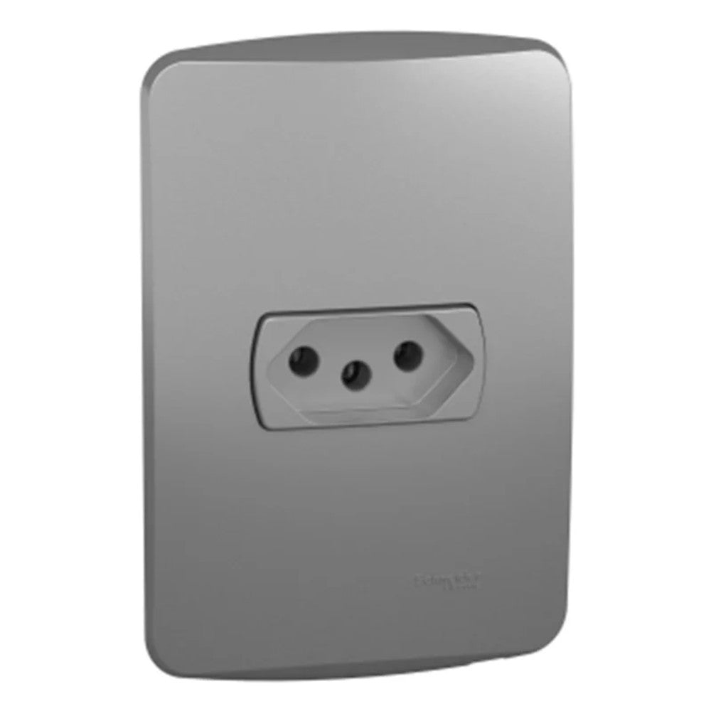 Tomada Modular 2P T 20A Alumínio Miluz Schneider