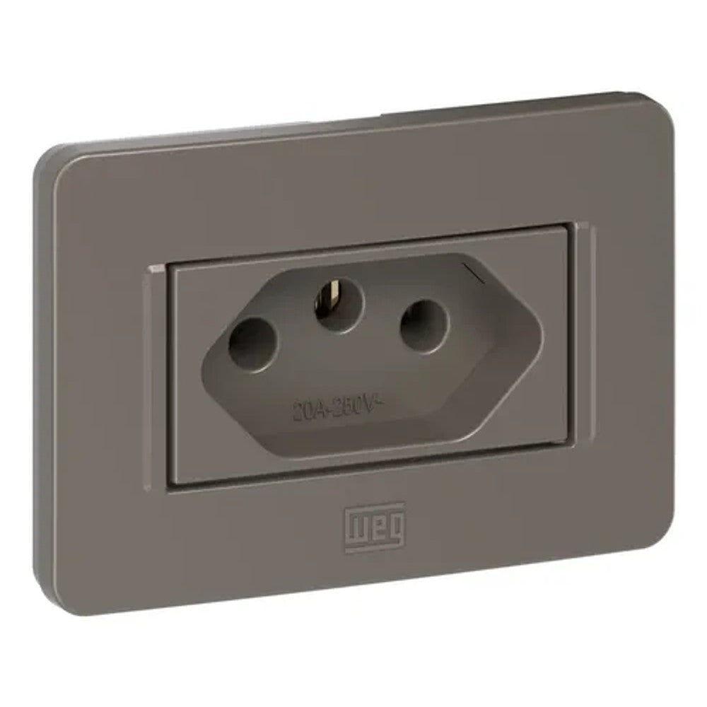Tomada Modular 2P T 20A Argila Esatta WEG