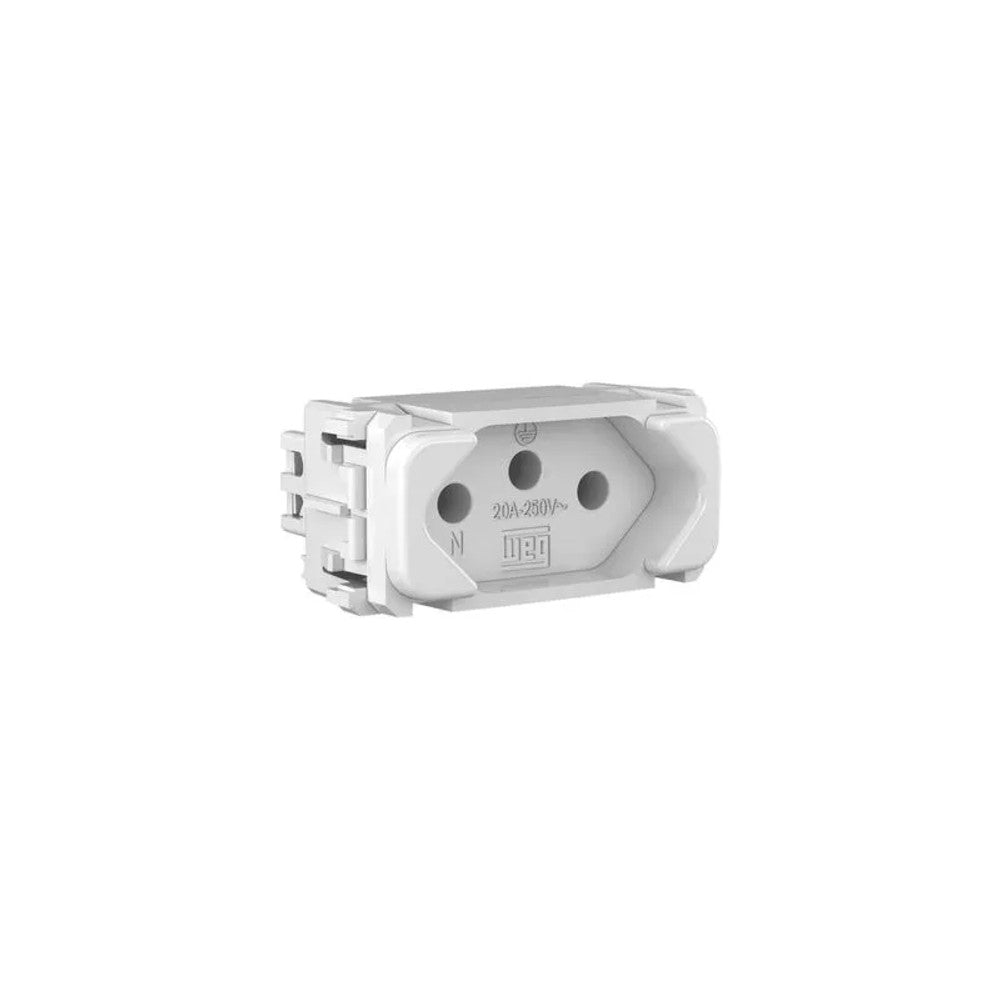 Tomada Modular 2P T 20A Branco Composé WEG