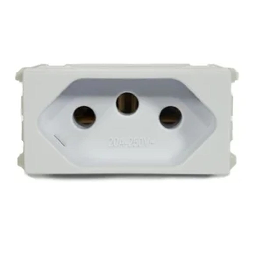 Tomada Modular 2P T 20A Branco Refinatto WEG