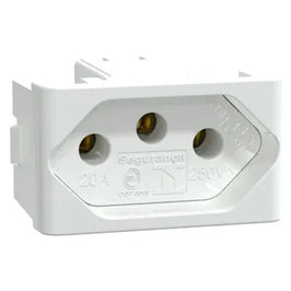 Tomada Modular 2P T 20A Branco S401110 Lunare Up Schneider