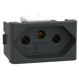 Tomada Modular 2P T 20A Cinza Lunare UP Schneider