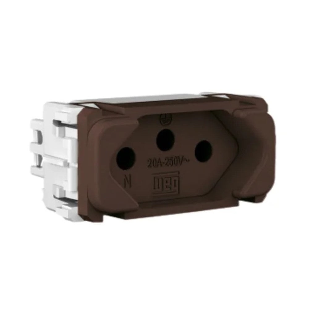 Tomada Modular 2P T 20A Marrom Composé WEG