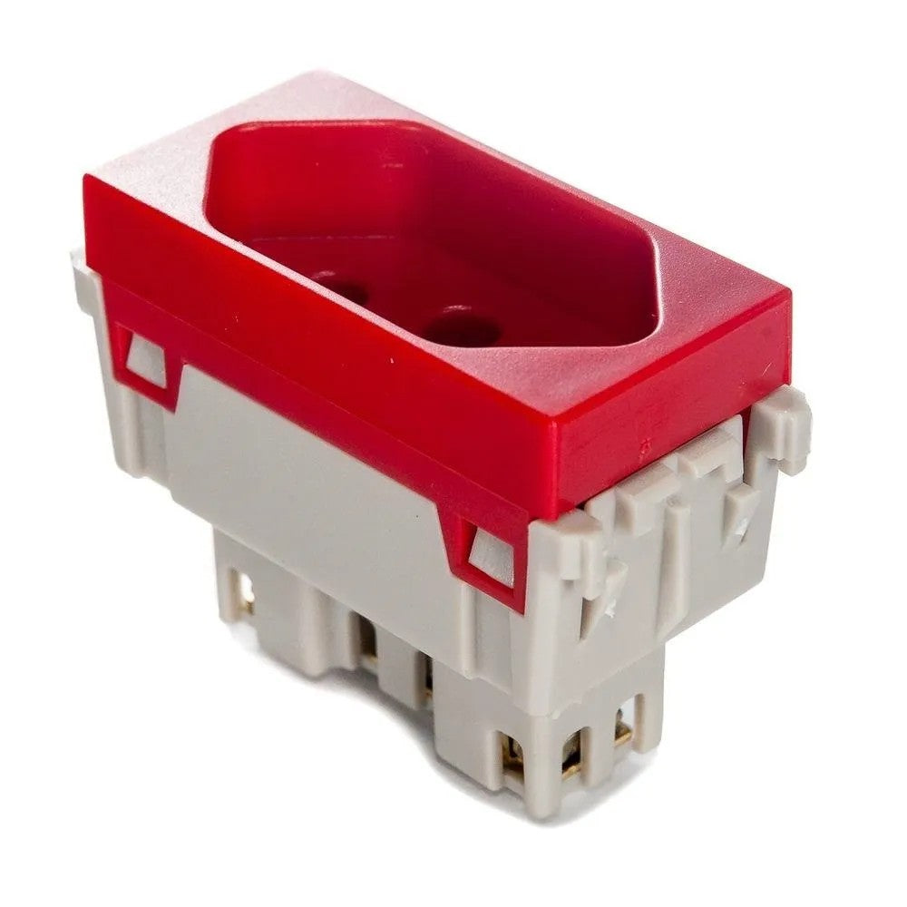 Tomada Modular 2P T 20A Vermelha Refinatto WEG