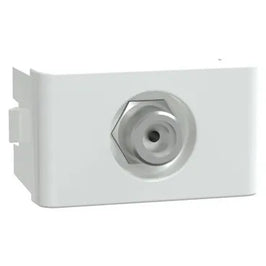 Tomada Modular Antena TV Coaxial Branco Brilhante Schneider Lunare UP S402100