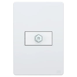 Tomada Modular Antena TV Coaxial Branco Esatta WEG