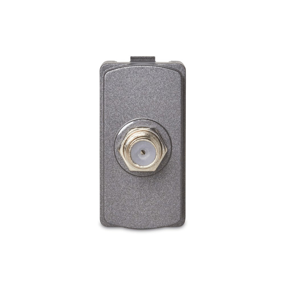Tomada Modular Antena TV Coaxial Grafite Miluz Schneider