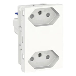 Tomada Modular Dupla 2P T 10A Branco Orion S70325104 Schneider