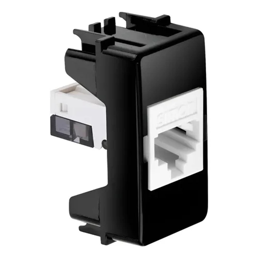 Tomada Modular RJ11 4 Fios Preto Refinatto WEG