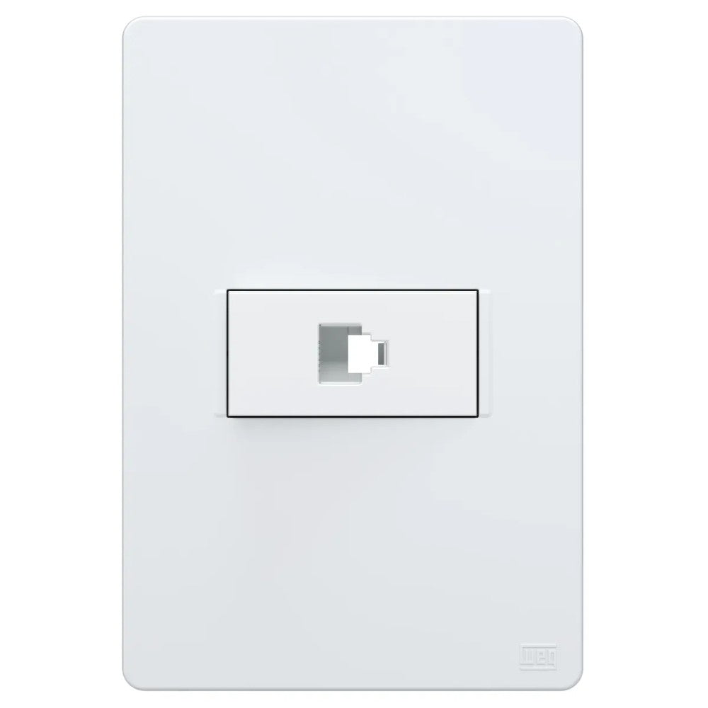 Tomada Modular RJ11 4 Vias Branco Esatta WEG