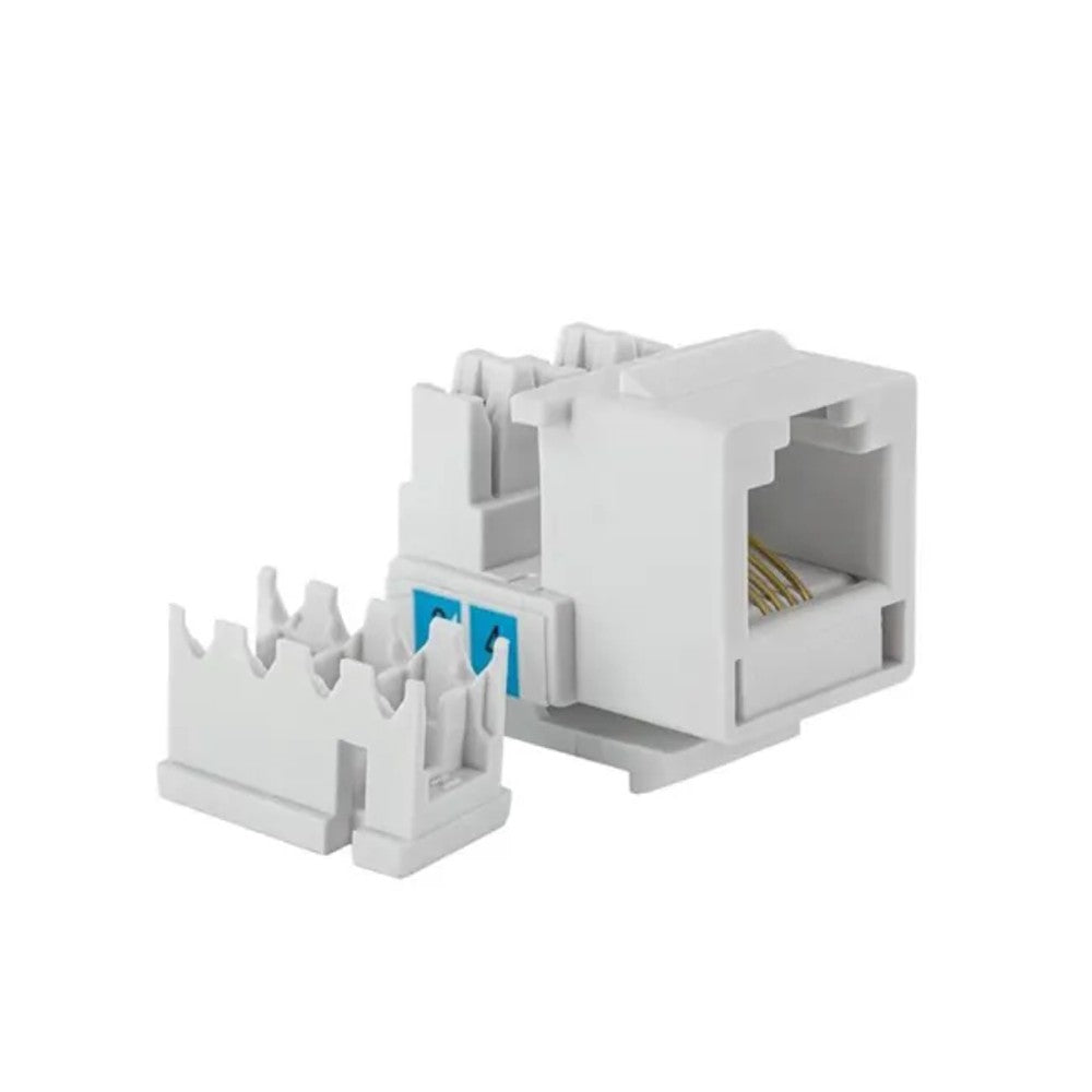 Tomada RJ11 Fêmea 6V CAT.3 Branco Storm Tech