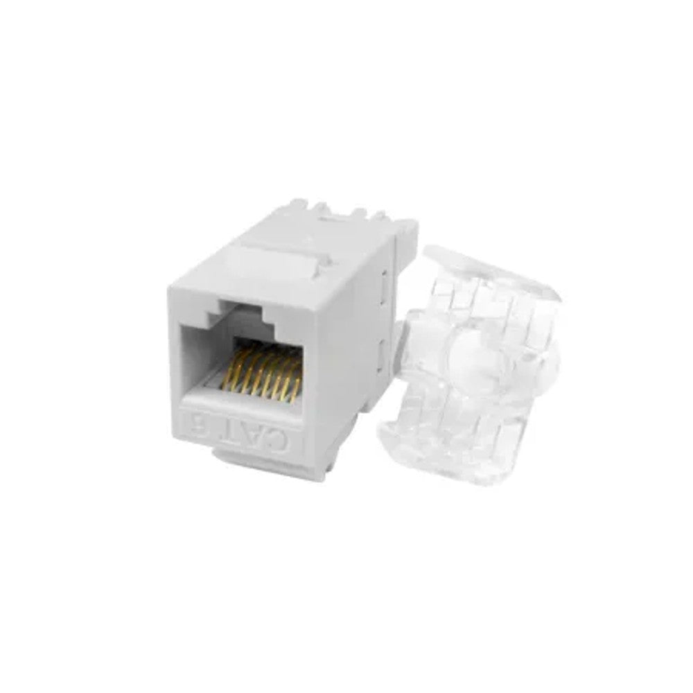 Tomada RJ45 Fêmea 8 Vias CAT6 Branco Mpt