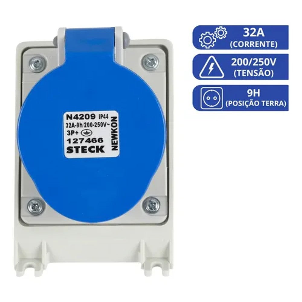 Tomada Sobrepor 3P T 32A 250V N4209 Steck