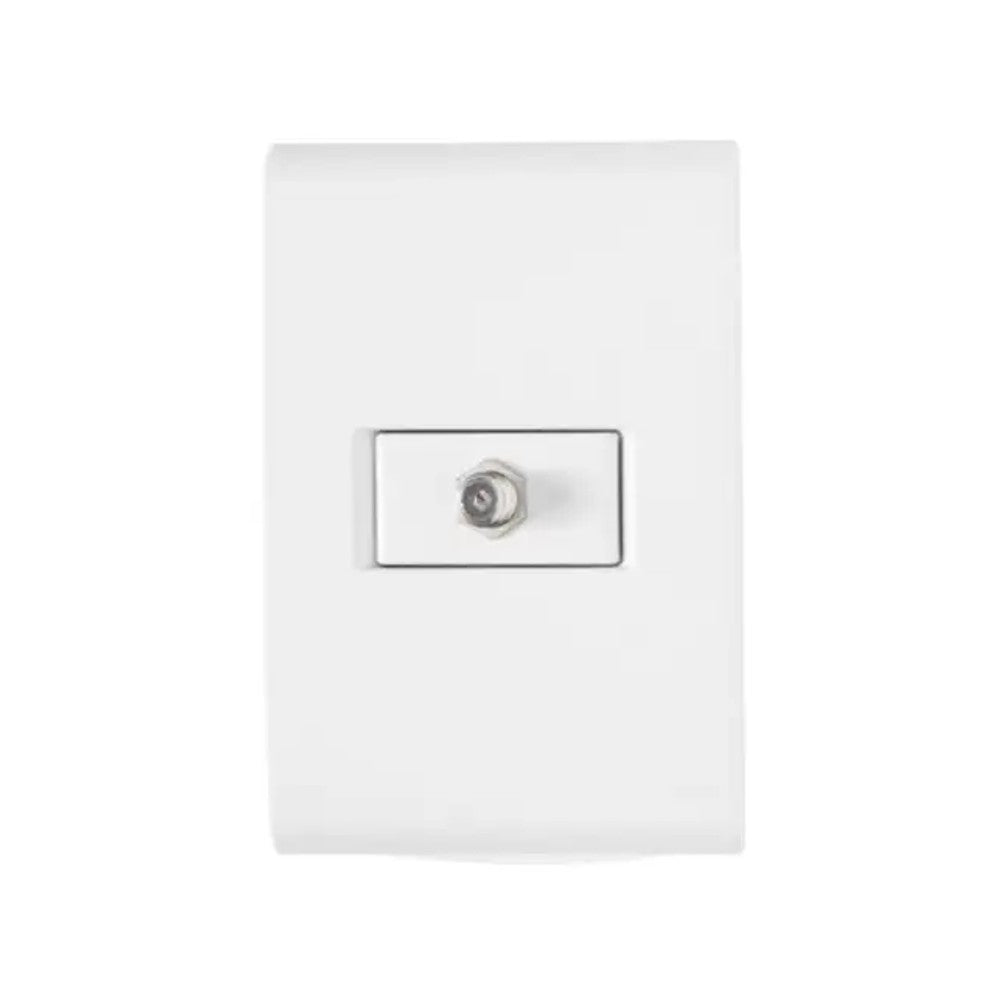 Tomada de Antena para TV com Placa Branco Liz Tramontina