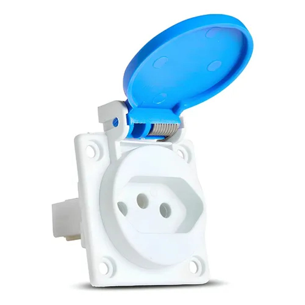 Tomada de Embutir 2P T 10A 250V Azul S8640 Steck