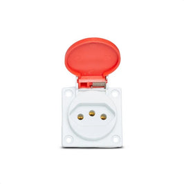 Tomada de Embutir 2P T 20A 250V Vermelha S8641 Steck