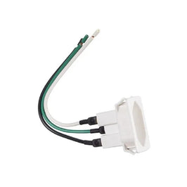 Tomada de Embutir 2P T Painel 20A Com Rabicho Branco Blux