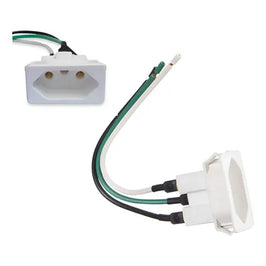 Tomada de Embutir para Painel 10A com Rabicho Branco Margirius