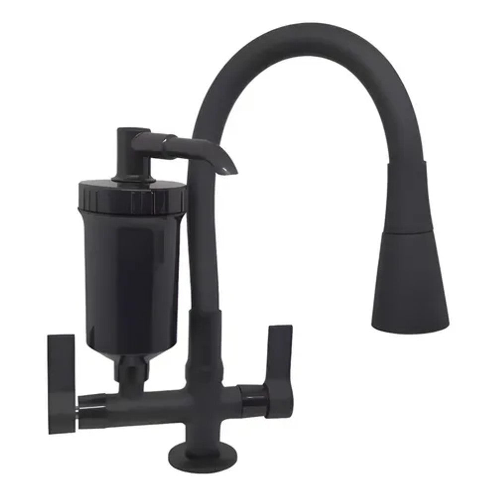 Torneira com Filtro de Mesa Flex Clock Preto 1124.93 Forusi