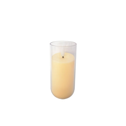 Vela LED com Castiçal 11,5cm Pilha Amarela Taschibra