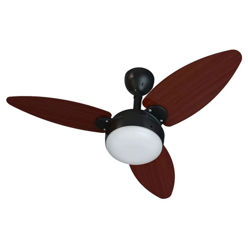 Ventilador Teto Ventisol Elluz Inverter 3 Pás Preto/Tabaco