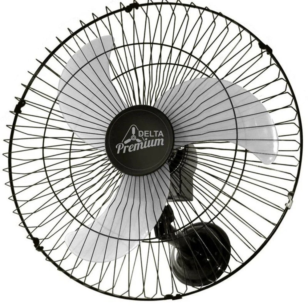 Ventilador de Parede Oscilante 60cm Preto Bivolt Premium Venti-Delta