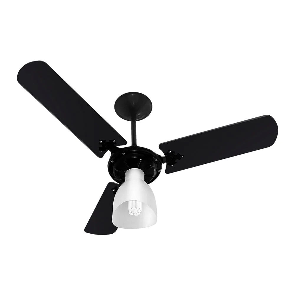 Ventilador de Teto New Delta 3 Pás Preto 127V Venti-Delta