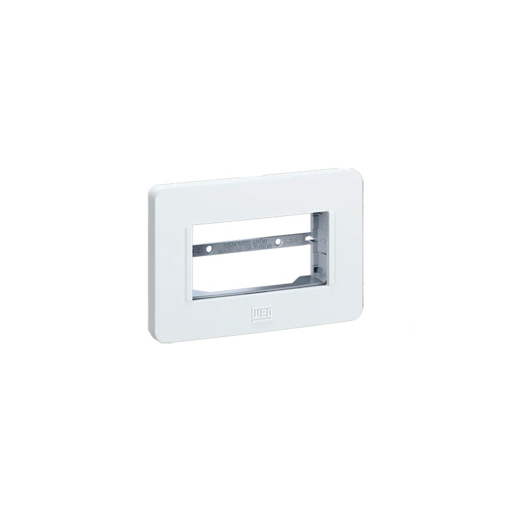 WEG Esatta Miniplaca Embutir 1 Posição Móveis Pedras Branco